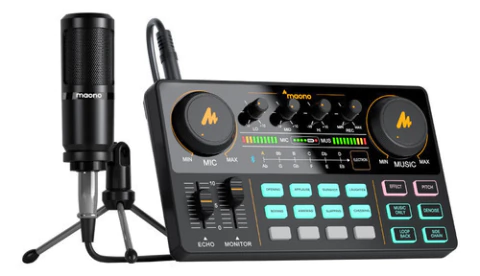 Kit Consola De Sonido Podcast Maono Am200 Lite + Mic Pm360