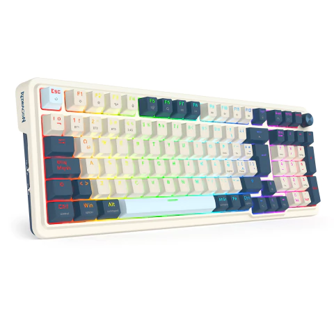 Teclado Gamer Wireless Redragon Eisa Pro K686 Blanco Ingles