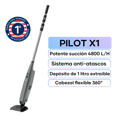 Barrefondo Aspirador Pileta Limpia Fondo Aiper Pilot X1 Gris