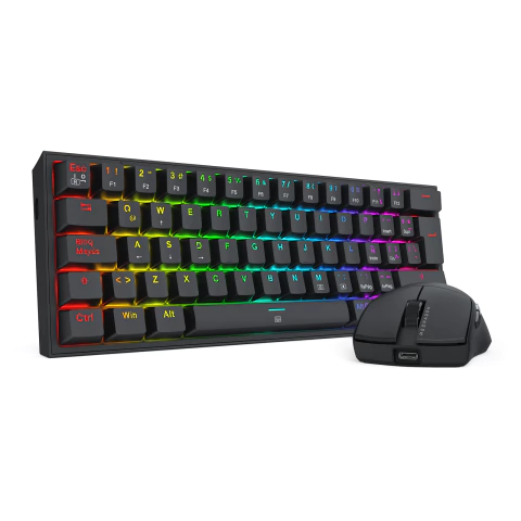 Kit De Teclado Y Mouse Redragon K617rgb Sp + M724 Negro S143 - comprar en línea