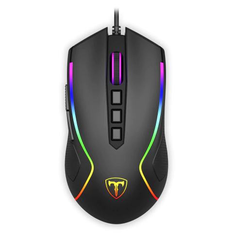 Mouse Gamer De Juego T-dagger T-tgm209 Usb 10000 Dpi Rgb Negro