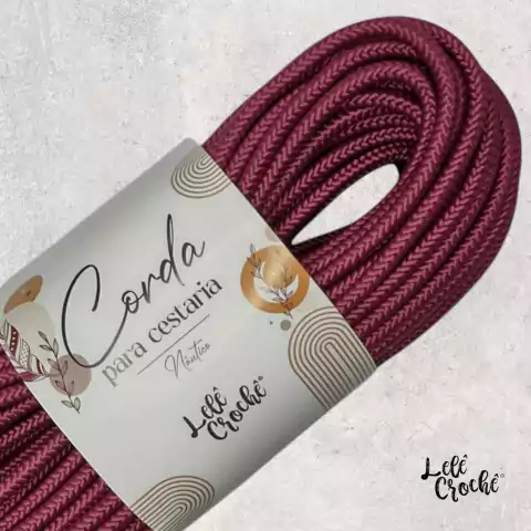 Corda Náutica Marsala para Cestaria 7mm com Alma – Firme, Leve e Estruturada | 50 metros