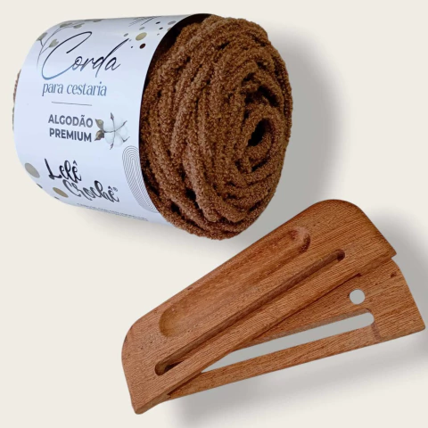 Kit Bolsa Belladunna Bouclé Capuccino – 4,5mm + Par Alça Teca com Imã