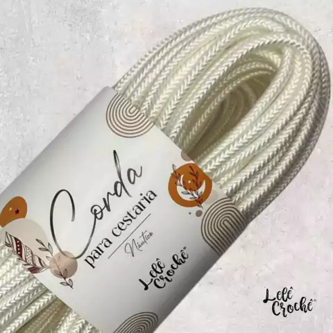 Corda Náutica Branco para Cestaria 7mm com Alma – Firme, Leve e Estruturada | 50 metros