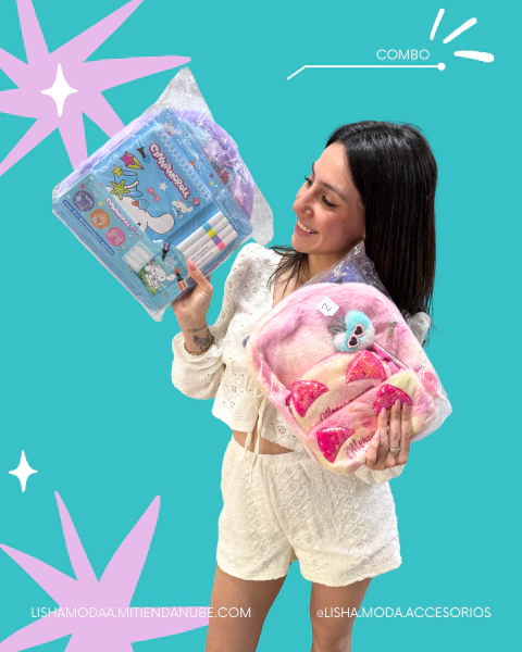 Promo, Combo mochila jardin peluche infantil #2 - comprar online