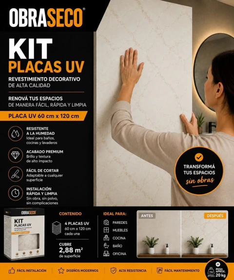 Revestimiento de placa uv