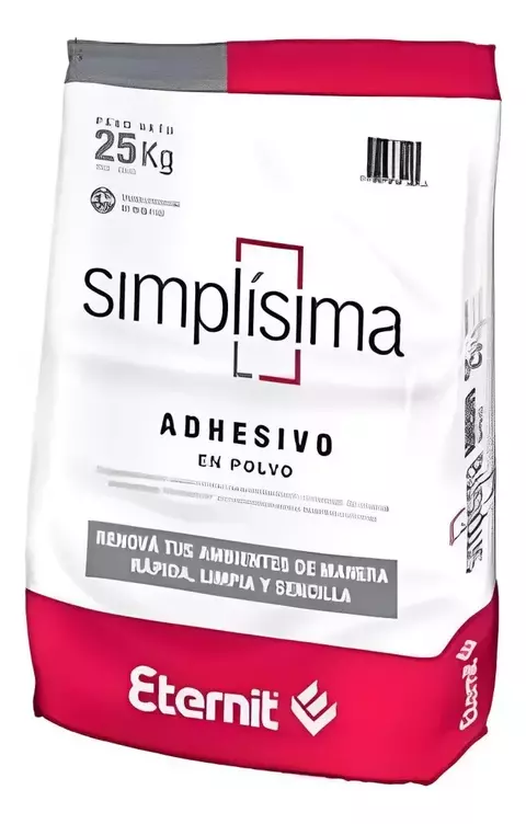 Adhesivo Polvo Placa Simplisima Eternit Bolsa X 25kg