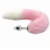 Plug Anal Rabo de Raposa - Rosa e Branco - Tamanho P / 35 cm de cauda na internet