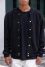 Campera Bomber Negra Con Botones - Textura Suave, Estilo Seguro- Pull&Bear - tienda online