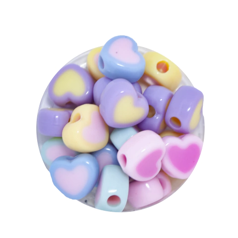 Plástico corazón bicolor