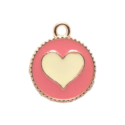 Dije esmaltado medalla corazón en internet