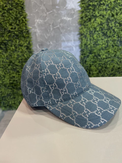 Boné Gucci brilho azul bb importado