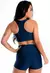 Conjunto Cropped Liso e Short Liso Azul Marinho MOVE BALANCE LX224 - comprar online