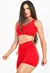 CONJUNTO CROPPED E SHORT VERMELHO CADARÇO FAKE MOVE BALANCE LX305 na internet
