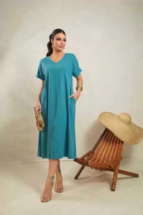 Vestido Feminino Estilo Boho Decote V Trancoso