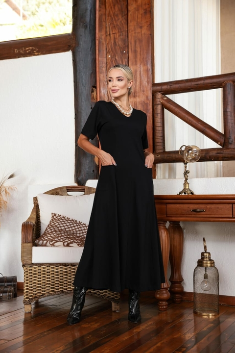 Vestido Feminino Decote V Carmelo - comprar online