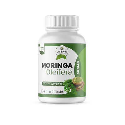 Moringa em Pó 120 capsulas de 500mg 100% Pura