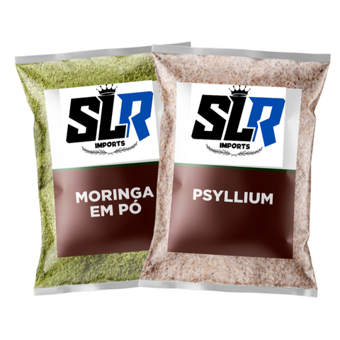 Kit Psyllium + Moringa 100% Pura Natural 500g Cada