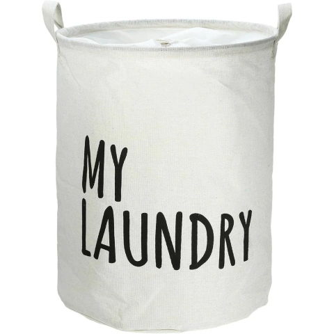 Canasto Organizador Ropa Sucia Cesto Semi Rígido Plegable Blanco