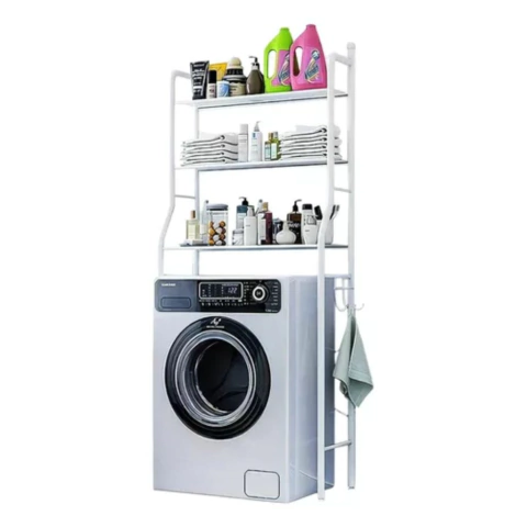 Mueble Sobre Lavarropa Tres Niveles Organizador Blanco