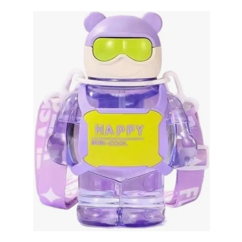 Botella Oso Happy Agua Plastico 800 Ml Con Correa - comprar online