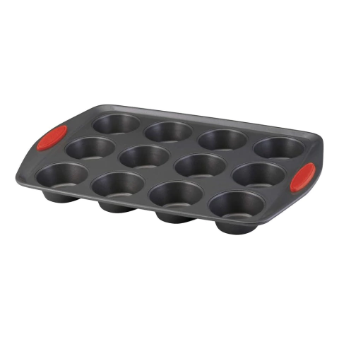 Molde Muffin Cupcakes X12 Antiadherente Acero Grip Silicona