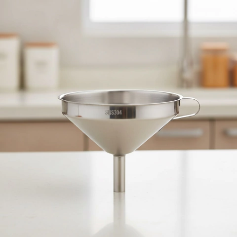 Embudo con Manija de Acero Inoxidable - comprar online