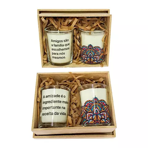 Kit Amizade com 2 Velas Perfumadas 5x6,3cm com 60g - comprar online