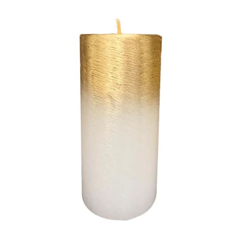 vela cil 7x15 branca ouro - comprar online