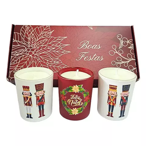 Kit com 3 Velas Perfumadas Natal Presente - comprar online