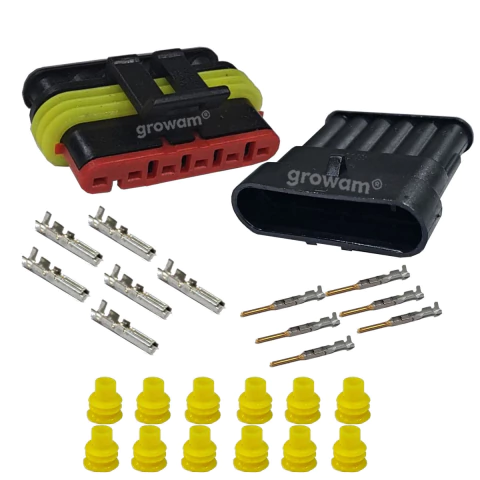 Ficha Conector Estanco Superseal 6 Vías Macho Hembra X 5 - comprar online