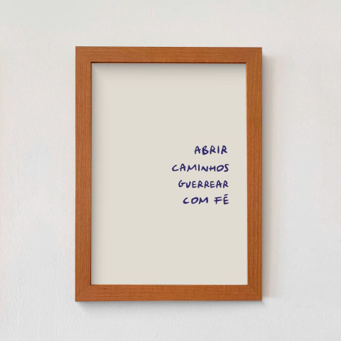 Quadro Guerrear Com Fé - comprar online