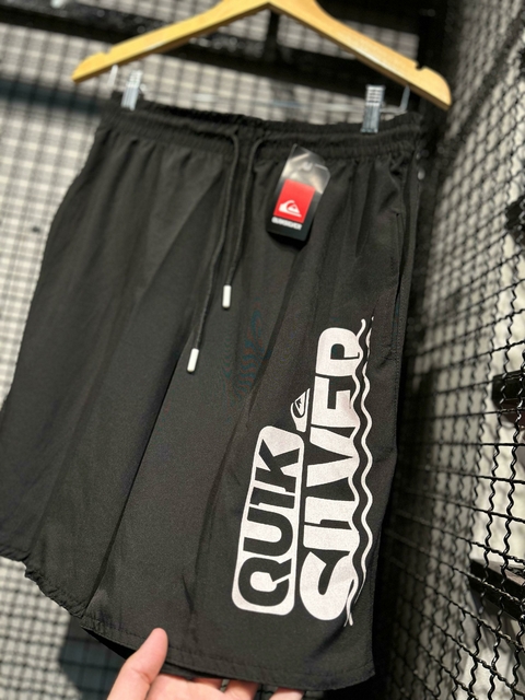 Bermuda quiksilver Big Line Logo preto - comprar online