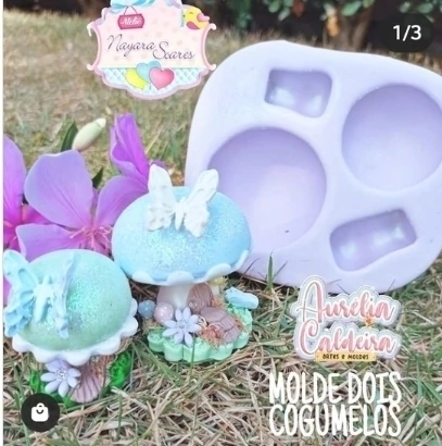 Molde Dois Cogumelos