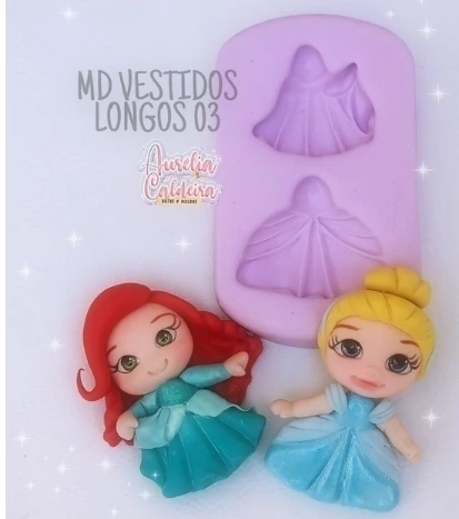 Molde Vestidos Longos 03 Aplique Biscuit