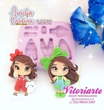 Molde Roupinhas Jardineiras apliques