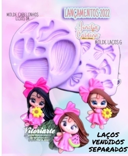 Molde Cabelinho Liso 04