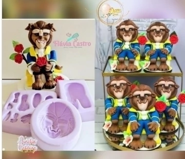 Molde Fera da Bela 14 cm