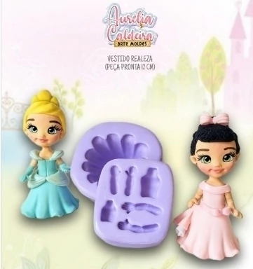 Molde Vestido Realeza 12 cm Corpo e Rosto