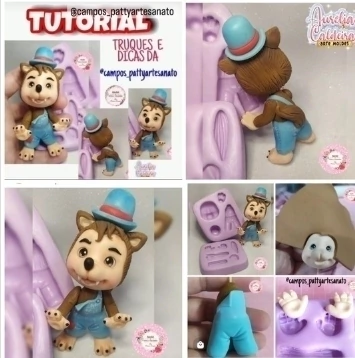 Molde silicone Lobo Mau Chapeuzinho Vermelho