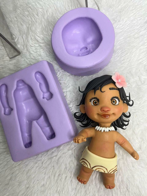 Molde silicone Moana Baby 13 cm - comprar online