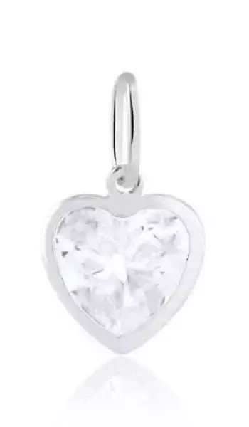 pingente coração em zircônia