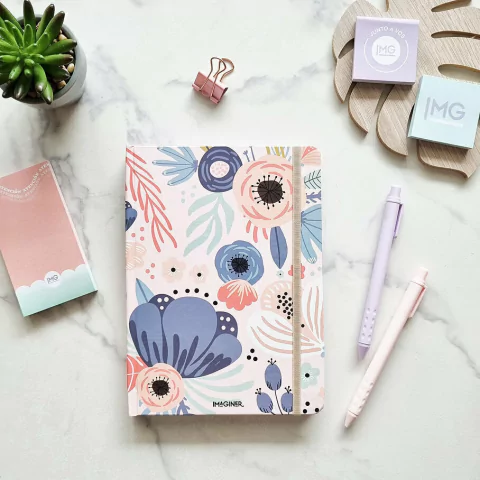 Libreta A5 Encuadernada Flowers Pink - comprar online