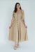 Vestido Midi Alma Camponesa Bege - loja online