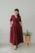 Vestido Transpassado Sementeira Burgundy na internet