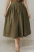 Saia Cervo Midi Verde Militar