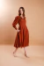 Vestido Midi Ava Terracota - comprar online