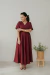 Vestido Transpassado Sementeira Burgundy - comprar online