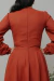 Vestido Midi De Linho Gerânio Terracota na internet