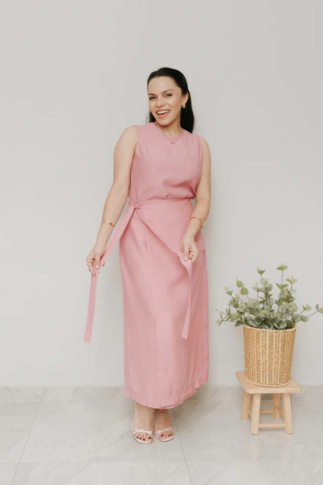Imagem do Saia Transpassada Essência Rosa Antigo